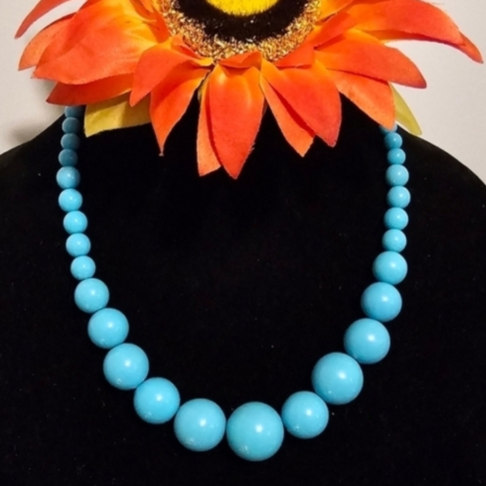 Vintage Graduate Turquoise color Necklace